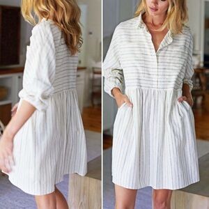 Emerson Fry White Striped Dress